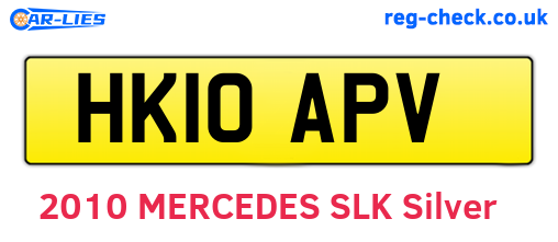 HK10APV are the vehicle registration plates.