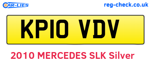 KP10VDV are the vehicle registration plates.