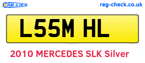 L55MHL are the vehicle registration plates.