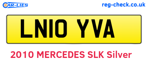 LN10YVA are the vehicle registration plates.