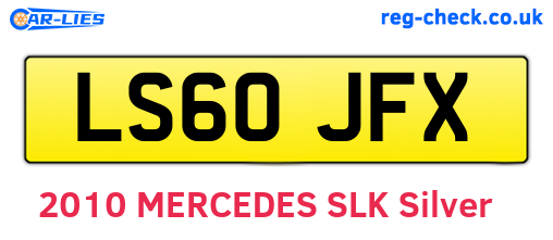LS60JFX are the vehicle registration plates.