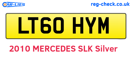LT60HYM are the vehicle registration plates.