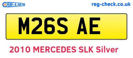 M26SAE are the vehicle registration plates.