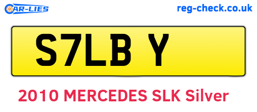 S7LBY are the vehicle registration plates.