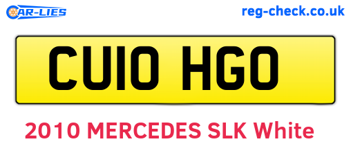 CU10HGO are the vehicle registration plates.