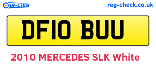 DF10BUU are the vehicle registration plates.