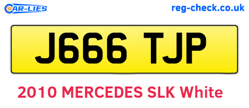 J666TJP are the vehicle registration plates.