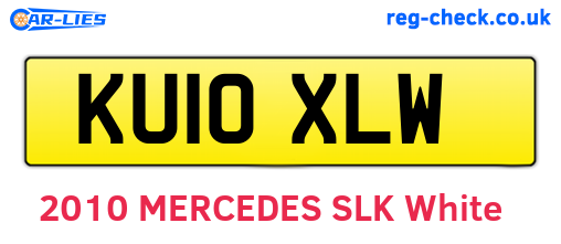 KU10XLW are the vehicle registration plates.
