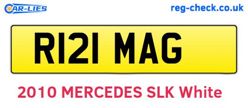 R121MAG are the vehicle registration plates.