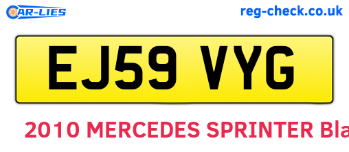 EJ59VYG are the vehicle registration plates.
