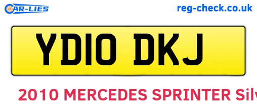 YD10DKJ are the vehicle registration plates.