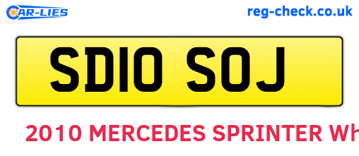 SD10SOJ are the vehicle registration plates.