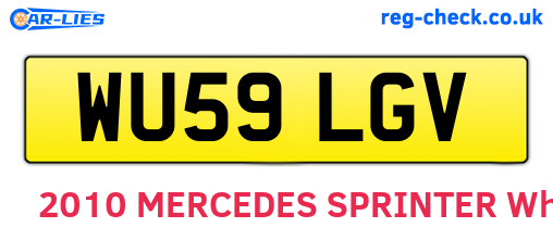 WU59LGV are the vehicle registration plates.