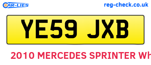 YE59JXB are the vehicle registration plates.