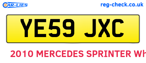 YE59JXC are the vehicle registration plates.