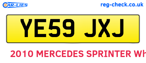 YE59JXJ are the vehicle registration plates.