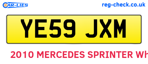 YE59JXM are the vehicle registration plates.