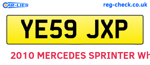 YE59JXP are the vehicle registration plates.
