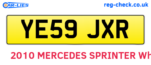 YE59JXR are the vehicle registration plates.