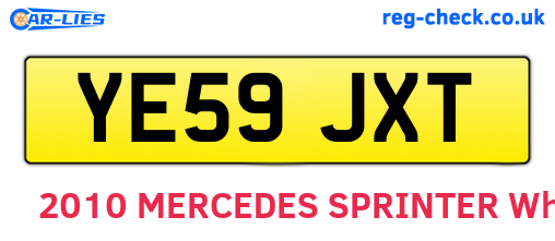 YE59JXT are the vehicle registration plates.