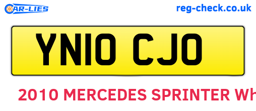YN10CJO are the vehicle registration plates.