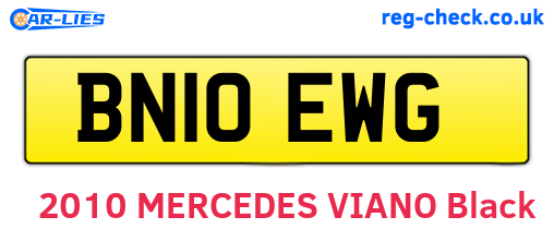 BN10EWG are the vehicle registration plates.