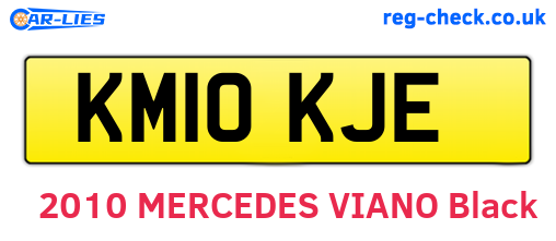 KM10KJE are the vehicle registration plates.