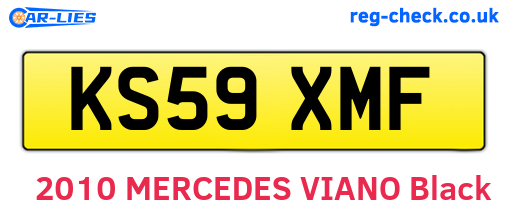KS59XMF are the vehicle registration plates.