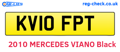 KV10FPT are the vehicle registration plates.