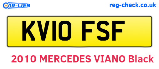 KV10FSF are the vehicle registration plates.