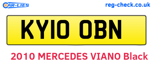 KY10OBN are the vehicle registration plates.