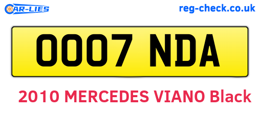 OO07NDA are the vehicle registration plates.