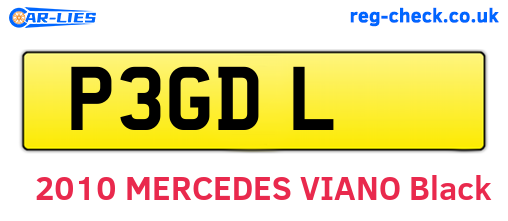 P3GDL are the vehicle registration plates.