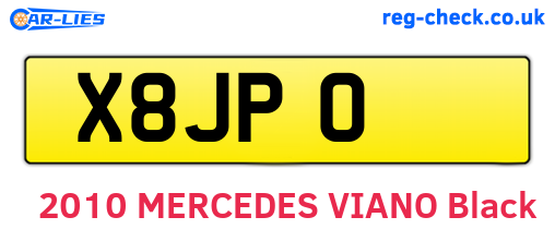 X8JPO are the vehicle registration plates.