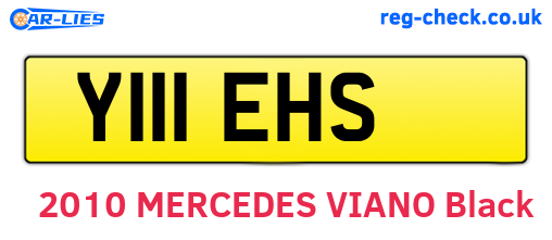 Y111EHS are the vehicle registration plates.