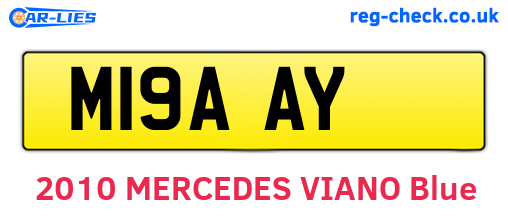 M19AAY are the vehicle registration plates.
