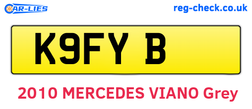 K9FYB are the vehicle registration plates.