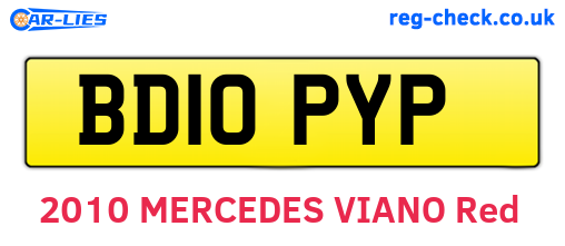 BD10PYP are the vehicle registration plates.
