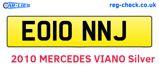EO10NNJ are the vehicle registration plates.