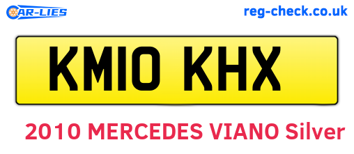 KM10KHX are the vehicle registration plates.