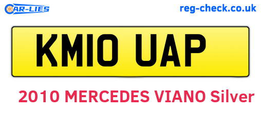 KM10UAP are the vehicle registration plates.