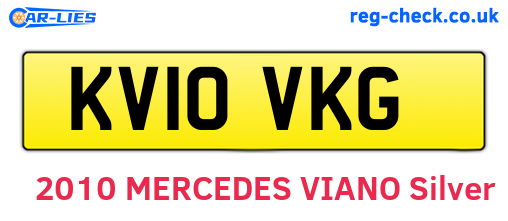 KV10VKG are the vehicle registration plates.