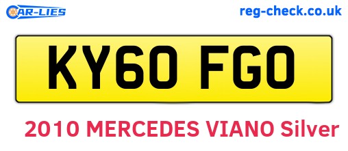 KY60FGO are the vehicle registration plates.