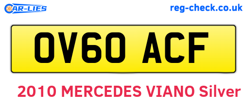 OV60ACF are the vehicle registration plates.
