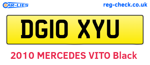 DG10XYU are the vehicle registration plates.