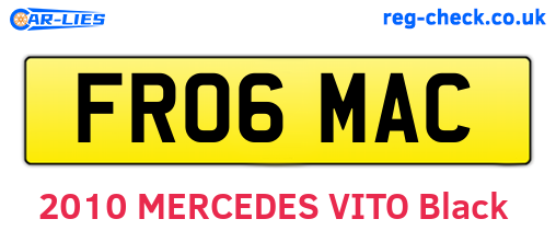 FR06MAC are the vehicle registration plates.