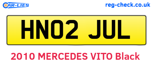 HN02JUL are the vehicle registration plates.
