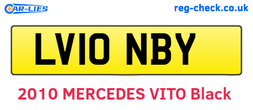 LV10NBY are the vehicle registration plates.
