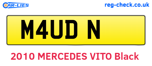 M4UDN are the vehicle registration plates.