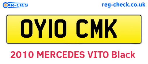 OY10CMK are the vehicle registration plates.